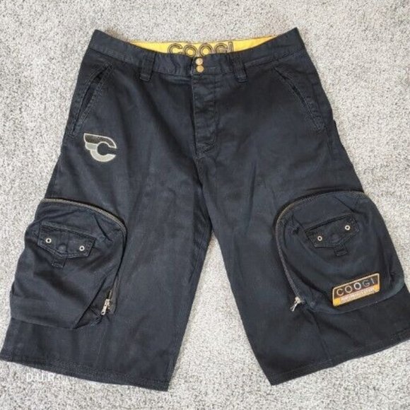 Vintage Coogi World Outfit Shirt XXXL Shorts 36W Black Gold Y2K Hip Hop Athletic - Picture 6 of 14